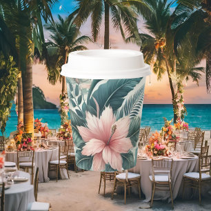 Vasos De Papel Taza De Papel De Esencia Tropical Ligera Con Tapa