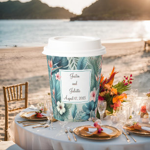 Vasos De Papel Taza De Papel De Esencia Tropical Ligera Con Tapa