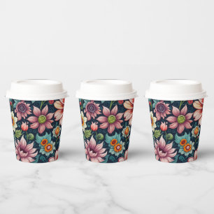 Vasos De Papel Taza de papel de flor