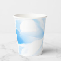 Taza de papel de flor de nube