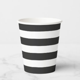 Vasos De Papel Taza de papel de franja blanca y negra