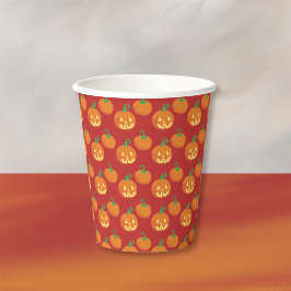 Vasos De Papel Taza de papel de Halloween con patrón de calabaza 