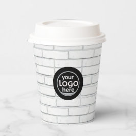 Vasos De Papel Taza de papel de ladrillo con logotipo de personal