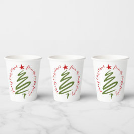 Vasos De Papel Taza de papel de Navidad