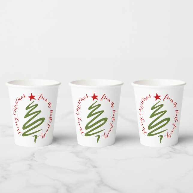 Vasos De Papel Taza de papel de Navidad (Multi)