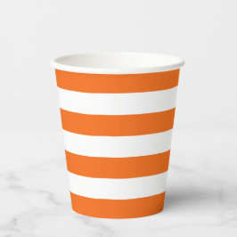 Vasos De Papel taza de papel de raya blanca y naranja