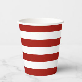 Vasos De Papel Taza de papel de tira roja y blanca