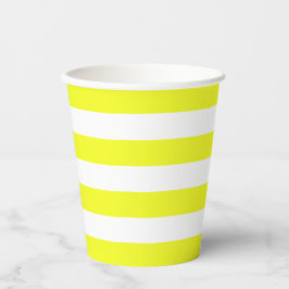 Vasos De Papel Taza de papel de tiras amarillas y blancas