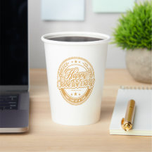 Taza de papel dorada Loosid Soberversary