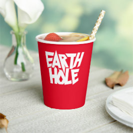 Vasos De Papel Taza de papel Earth Hole Roja