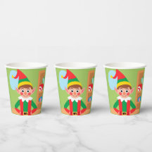 taza de papel Elf para navidades