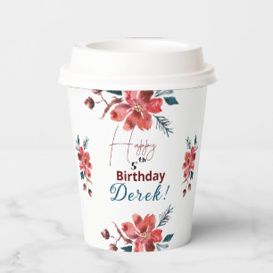 Vasos De Papel taza de papel floral