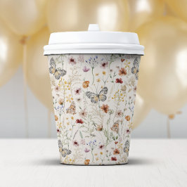 Vasos De Papel Taza de papel floral boho