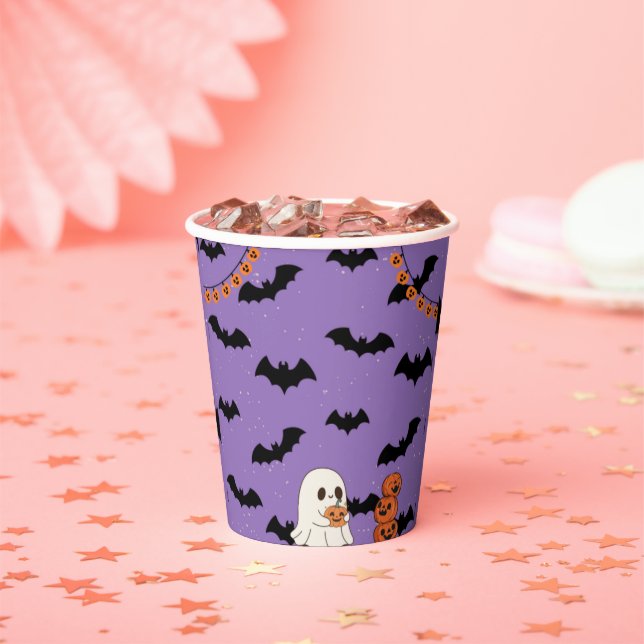 Vasos De Papel taza de papel halloween de 8 onzas (in situ)