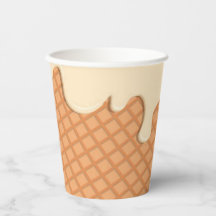 Taza de papel impreso de helado
