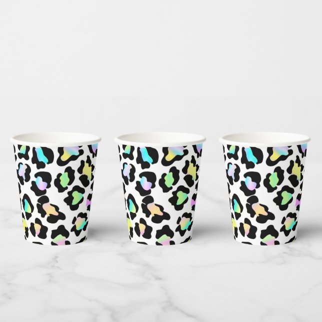 Vasos De Papel Taza de papel Leopard Wild Fiesta (Multi)
