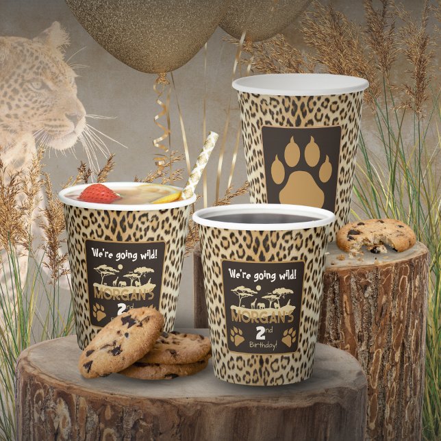 Vasos De Papel Taza de papel Leopardo de impresión animal (Subido por el creador)