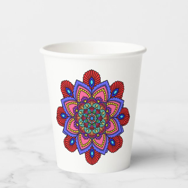 Vasos De Papel Taza de papel Mandala (Anverso)