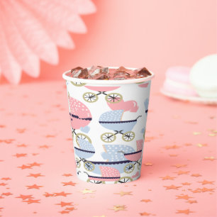 Vasos De Papel Taza de papel para baby shower cochecitos de bebé