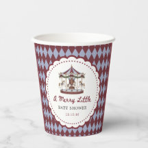Taza de papel para baby shower de Navidad de carru