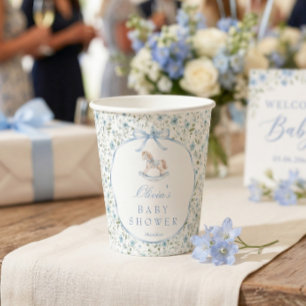 Vasos De Papel Taza de papel para baby shower de niño con caballo
