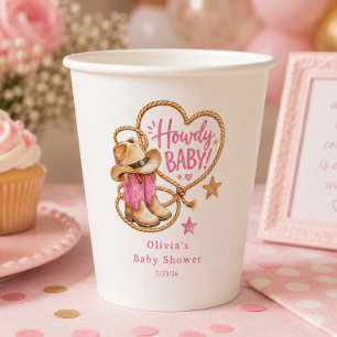Vasos De Papel Taza de papel para baby shower de vaquera