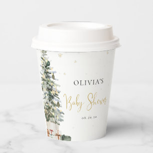 Vasos De Papel Taza de papel para baby shower del árbol de Navida
