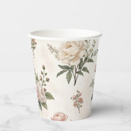 Vasos De Papel Taza de papel para baby shower floral First Bloom