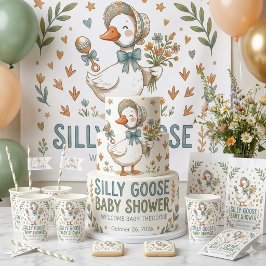 Vasos De Papel Taza de papel para baby shower Retro Duck & Goslin
