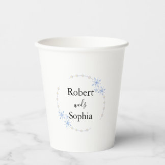 Vasos De Papel Taza de papel para boda copo de nieve de invierno