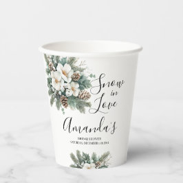 Vasos De Papel Taza de papel para ducha de novia de invierno Snow