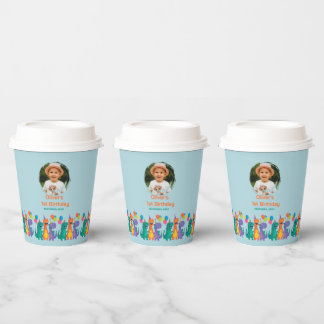 Vasos De Papel Taza de papel para el 1er cumpleaños de Little Din