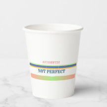 "Taza De Papel Para Fiesta Auténtica No Perfecta –