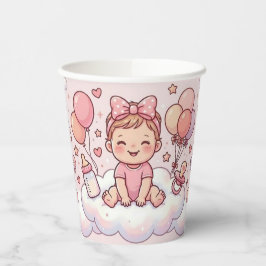 Vasos De Papel Taza de papel para fiesta de bebé niña