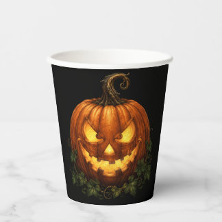 Vasos De Papel Taza de papel para fiesta de calabaza espeluznante