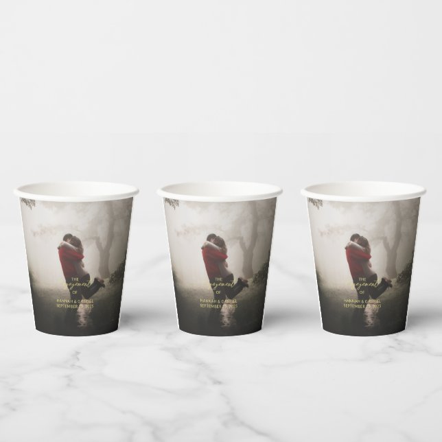 Vasos De Papel Taza de papel para fiesta de compromiso de boda Ag (Multi)