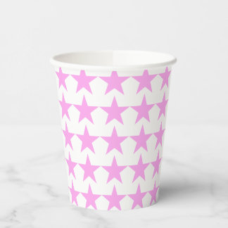 Vasos De Papel Taza de papel para fiesta de estrellas rosadas