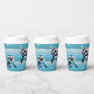 Vasos De Papel Taza de papel para fiesta de pingüinos bebés