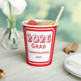 Vasos De Papel Taza de papel para graduado de felicitación