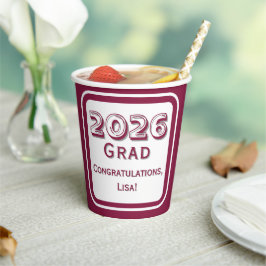 Vasos De Papel Taza de papel para graduado de felicitación