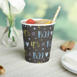 Vasos De Papel Taza de papel para nuevo bebé 'Es un niño'