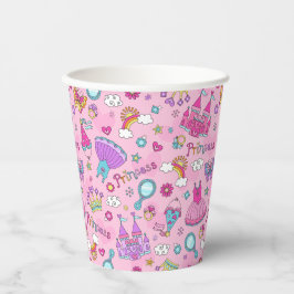 Vasos De Papel taza de papel para princesa rosa