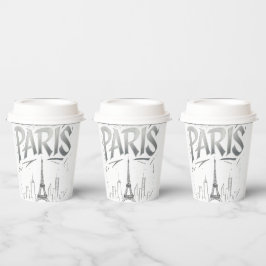 Vasos De Papel Taza de papel Paris On The Rocks
