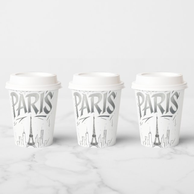 Vasos De Papel Taza de papel Paris On The Rocks (Multi)