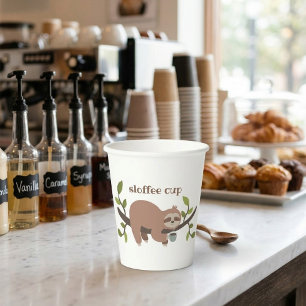 Vasos De Papel Taza de Papel Perezoso Sloffee Personalizado