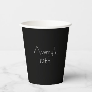 Vasos De Papel Taza de papel personalizable negra