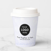 Taza de papel profesional con logotipo empresarial