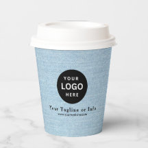 Taza de papel profesional con logotipo empresarial