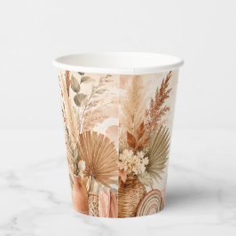 Vasos De Papel Taza de papel rústica boho para baby shower