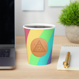 Vasos De Papel Taza de papel triángulo de caramelo Dalgona